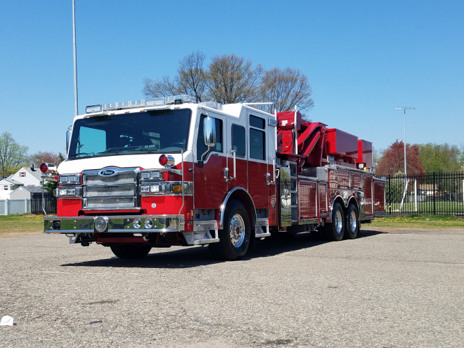 Pierce fire truck - Velocity 95' Midmount Platform delivered to ...