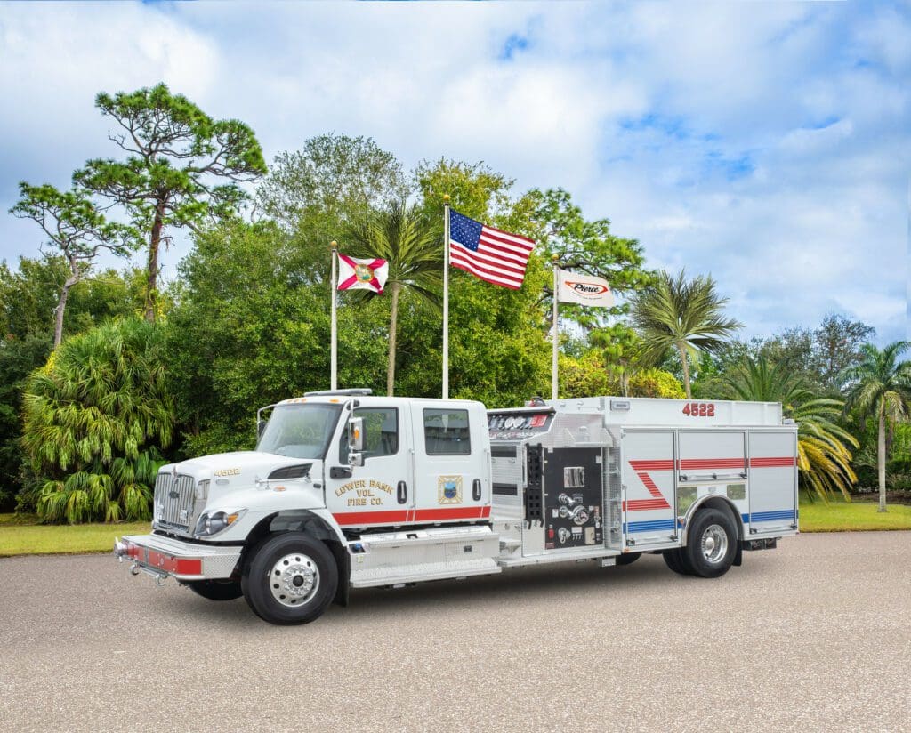 New Pierce Fire Truck Enforcer Stainless Steel Pumper Delivered To City Of Burlington Fss